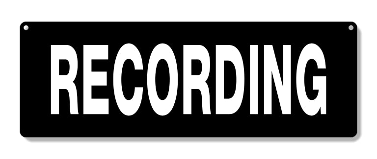 Targa in plexiglass "RECORDING"