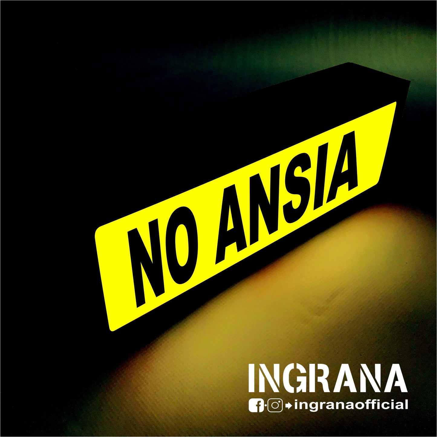 Insegna luminosa "NO ANSIA"