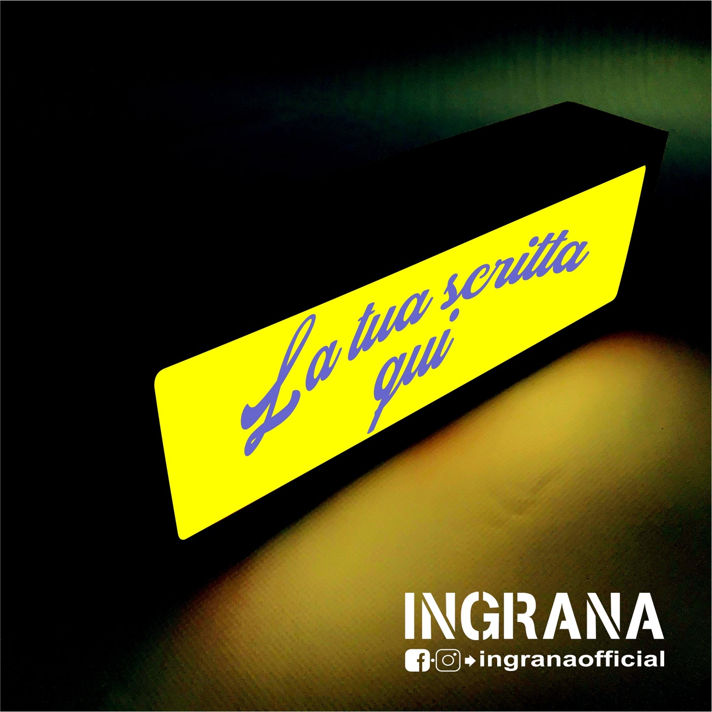 Insegna luminosa personalizzata