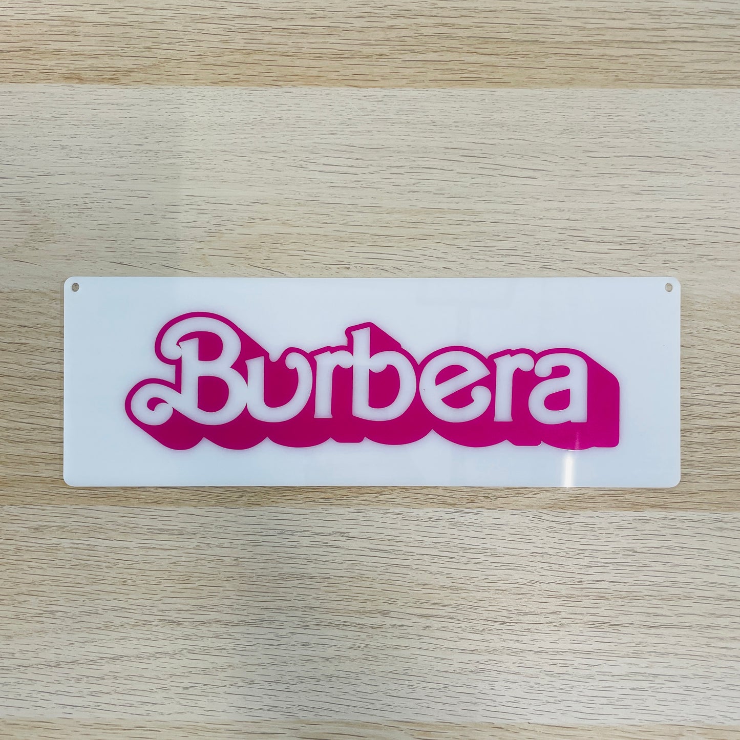 Targa in plexiglass "Burbera"
