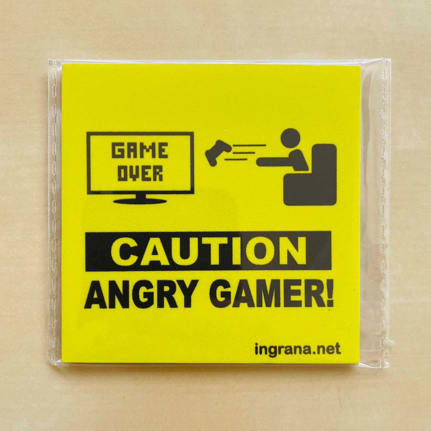 Sticker o Magnete “CAUTION ANGRY GAMER”