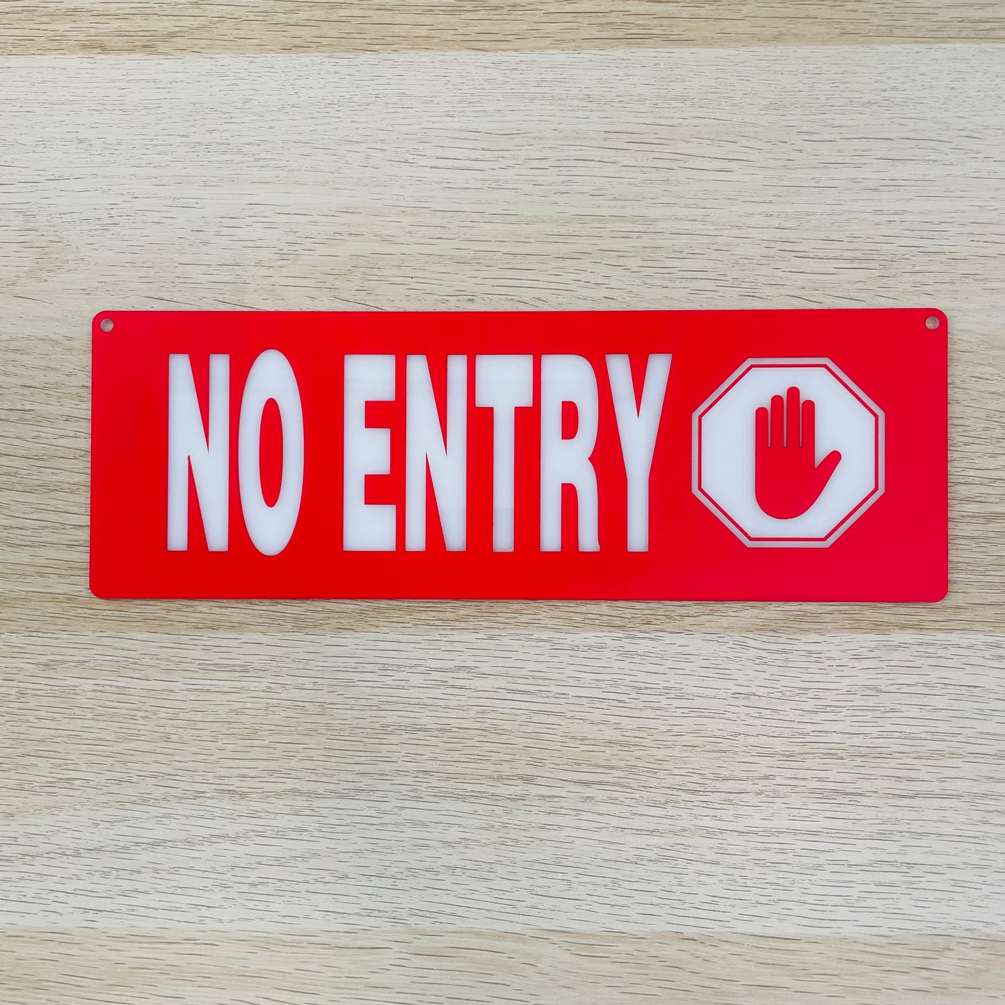 Targa in plexiglass “NO ENTRY"