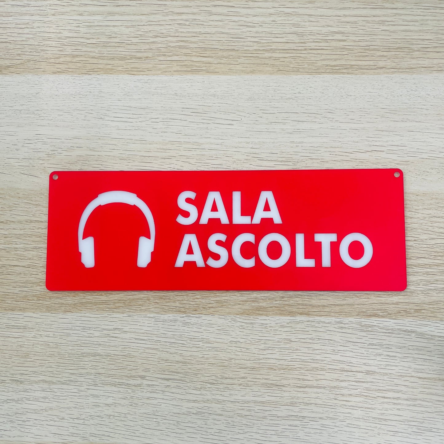 Targa in plexiglass “Sala Ascolto"