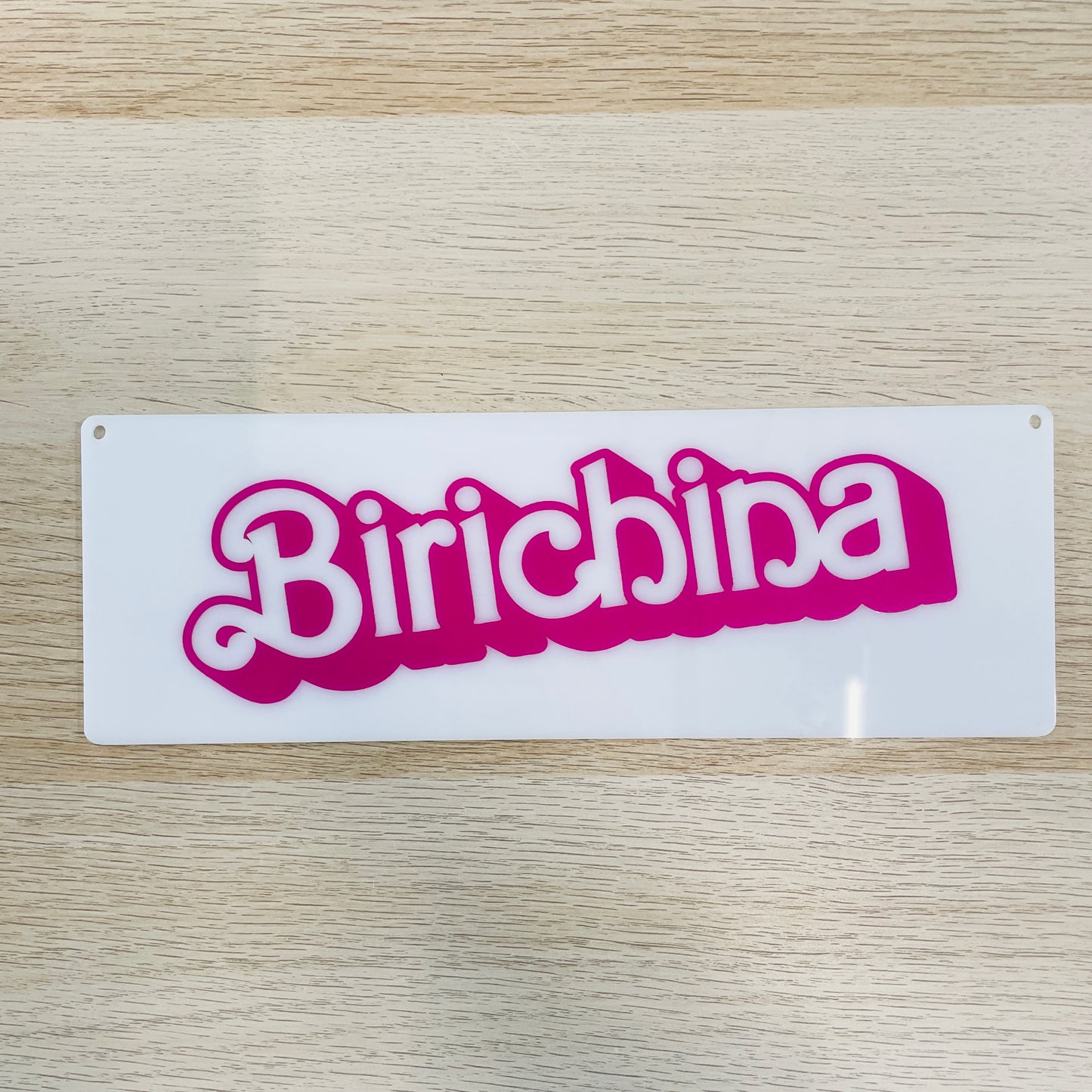 Targa in plexiglass "Birichina"