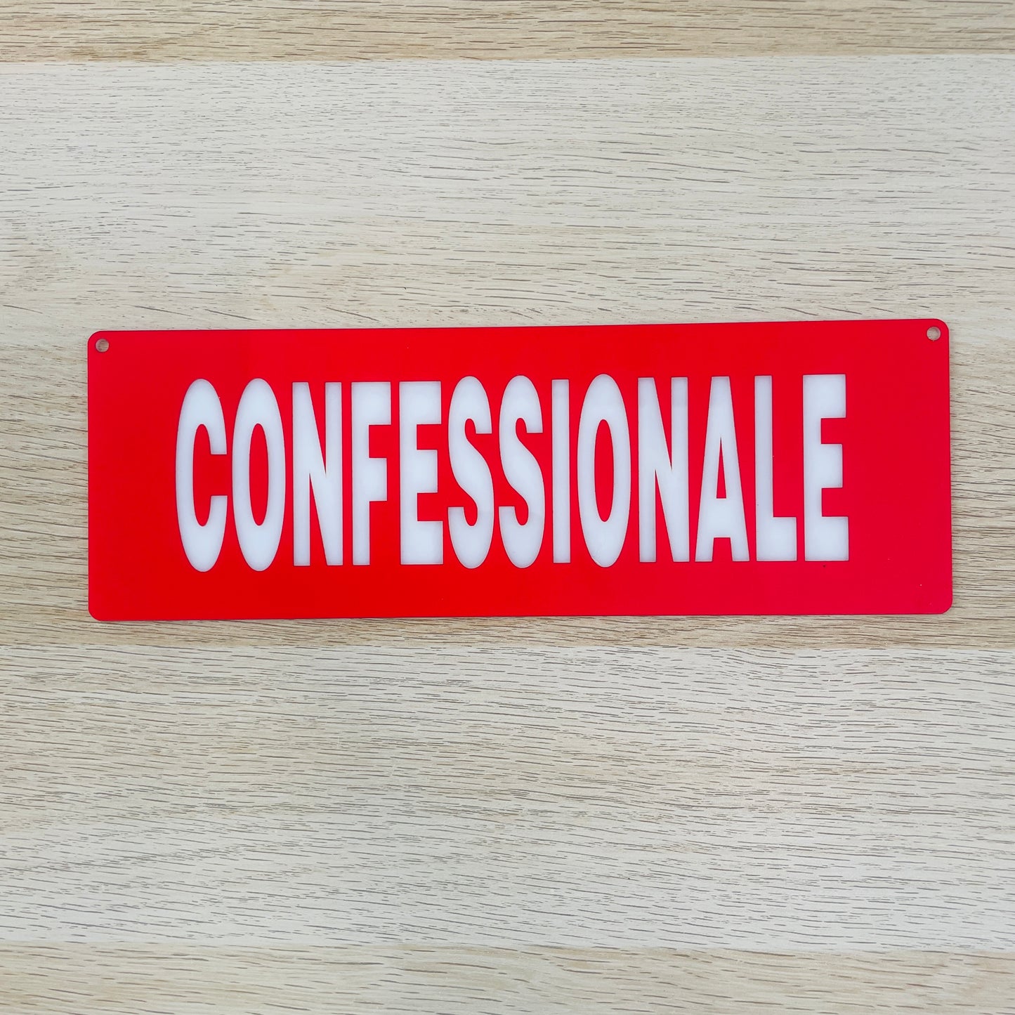 Targa in plexiglass “CONFESSIONALE"