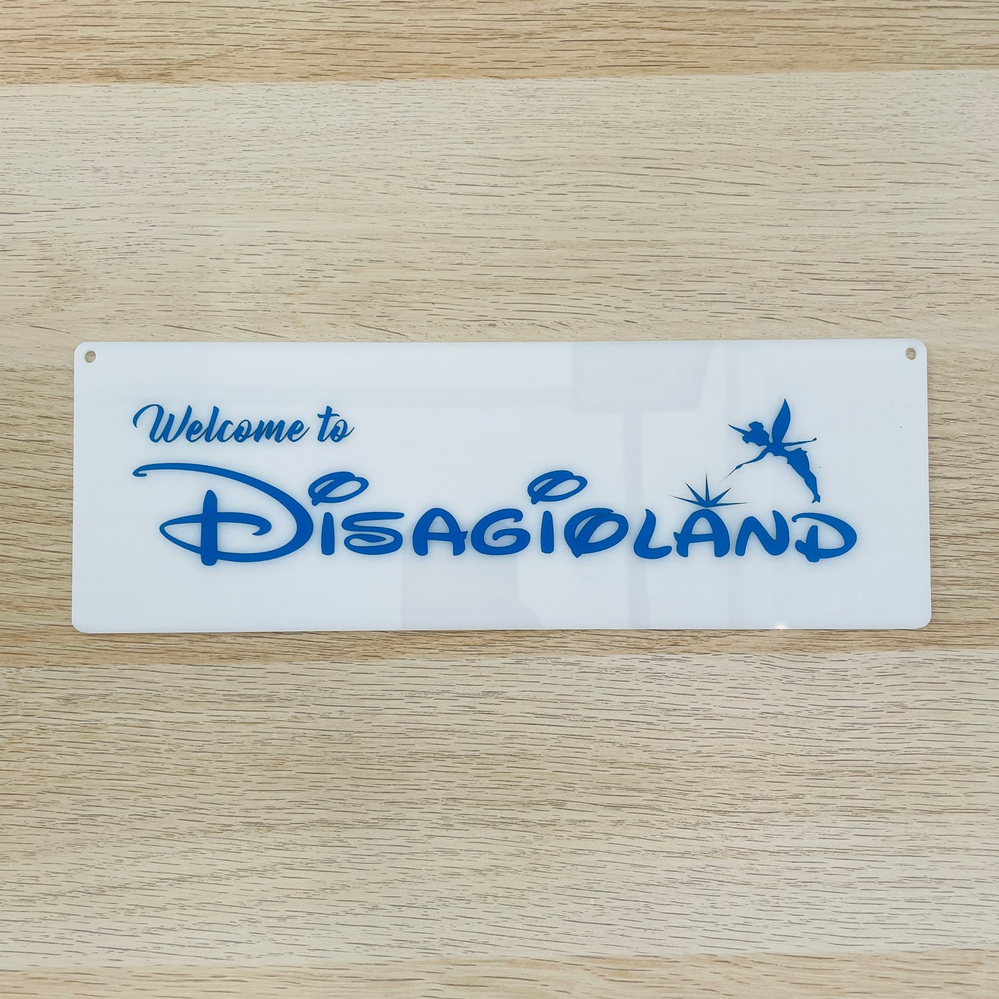 Targa in plexiglass "Disagioland", vari colori