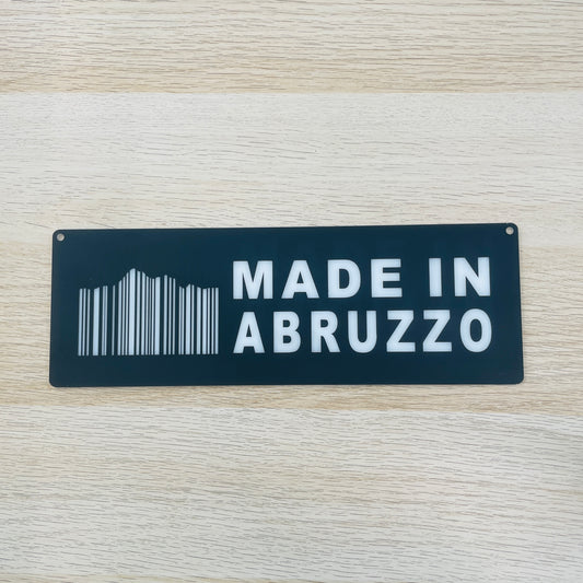 Targa in plexiglass "Made in abruzzo 1", vari colori